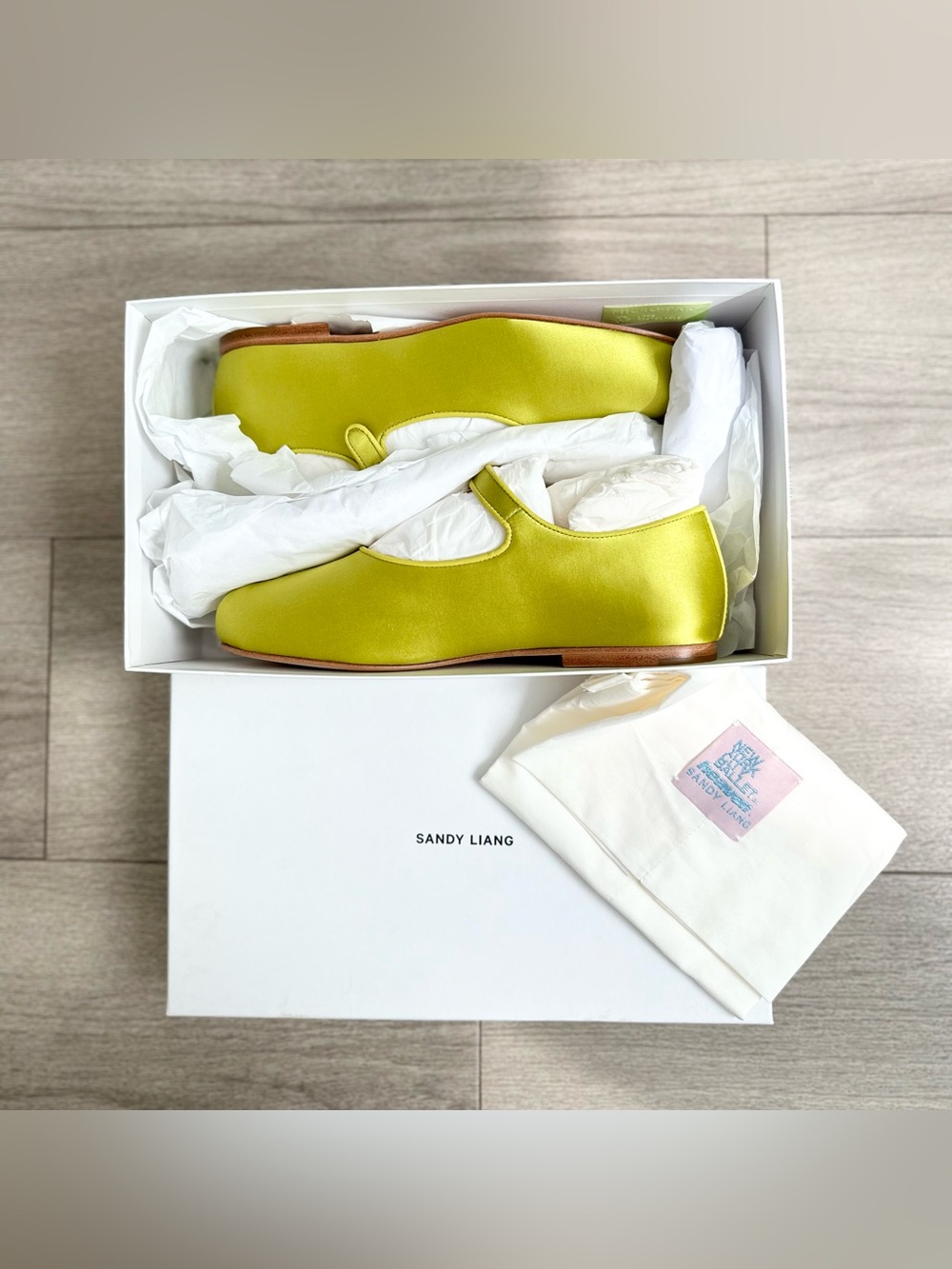 Sandy Liang & Heaven by Marc Jacobs Mary Jane Pointe in Ballet Satin NEW - Picture 4 of 13